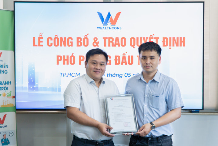 WEALTHCONS CÔNG BỐ QUYẾT ĐỊNH BỔ NHIỆM NHÂN SỰ CẤP CAO